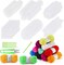 60 Pieces Mesh Plastic Canvas Kit Including 6 Shapes 3 Inch Clear Plastic Canvas, 12 Colors Acrylic Yarn and Tools for Embroidery Plastic Canvas Craft, Knit and Crochet Projects